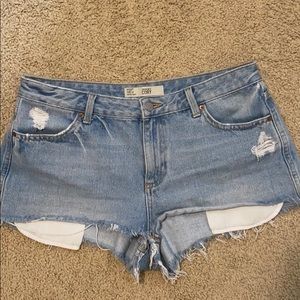 Top shop denim shorts